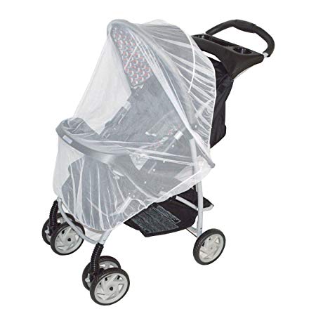 White Mosquito Net for baby Strollers, Carriers, Car Seats, Cradles, Pack'n'Plays, Cribs, Bassinets & Playpens. 44 x 48 Inch, High Density Baby Insect Netting (white)