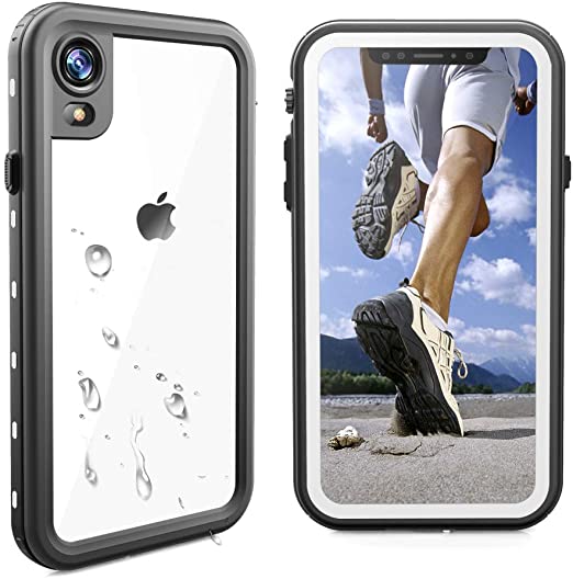 iPhone XR Waterproof Case,Sydixon iPhone XR Case,Full-Body IP68 Certified Waterproof Case with Built-in Screen Protector for iPhone XR Case,Dustproof Shockproof Snowproof (White Transparent Cover)