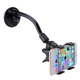 Car Mount LIANSING Long Arm Universal Car Mount Holder With 360 Degree Rotation Suction Cup for Apple iPhone 6 PLUS65s5c Samsung Galaxy S6S5S4 and Other Android Phones long cup blackred