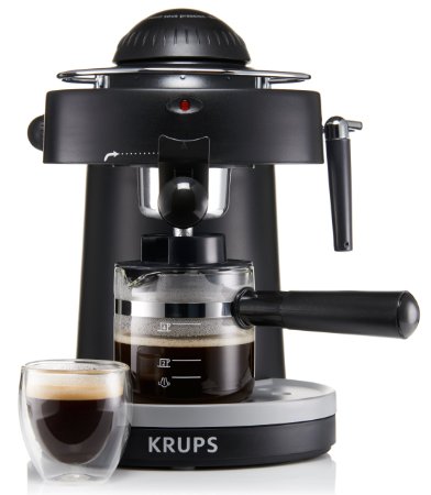 KRUPS XP1000 Steam Espresso Machine with Frothing Nozzle for Cappuccino Black