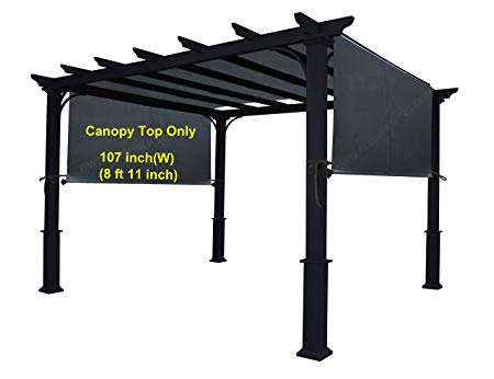 ALISUN Sling Canopy (with Ties) for 10 FT Pergola #S-J-110 & TP15-048C (Charcoal)