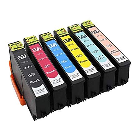 Best Compatible Cartridge for Epson T277XL Combo Pack BK/C/M/Y/LM/LC (Epson 277xl , T277)- ,For Expression Photo XP-850 Small-in-One, Expression Photo XP-860 Small-in-One, Expression Photo XP-950 Small-in-One, Expression Photo XP-960 Small-in-One