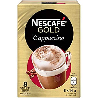 NESCAFÉ Cappuccino, Instant Coffee Sachets, 8x14g (Pack of 6, 48 Cups)