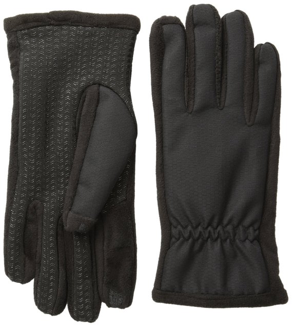 Isotoner Mens Smartouch Matrix Nylon Stretch Gloves