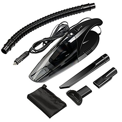 Car Vacuum 12V 80W Foseal™ Wet Dry Dustbuster Vacuum Lightweight Handheld Automotive Vacuum Cleaner Black with 13.2 FT Power Cord