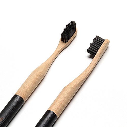 Goodwell Bamboo Plus Binchotan Toothbrush, 6 x 0.5-Inch