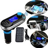 5in1 Wireless Bluetooth Car Music Player FM Transmitter Dual USB Car Charger Support SDTF Card Music Control Hands-Free Calling for iPhone Samsung Galaxy HTC LG Sony Tablets Mp3 Mp4 Player Sliver
