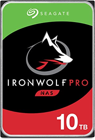 Seagate IronWolf Pro 10TB NAS Internal Hard Drive HDD – CMR 3.5 Inch SATA 6Gb/s 7200 RPM 256MB Cache for RAID Network Attached Storage, Data Rescue Services – Frustration Free Packaging (ST10000NE000)