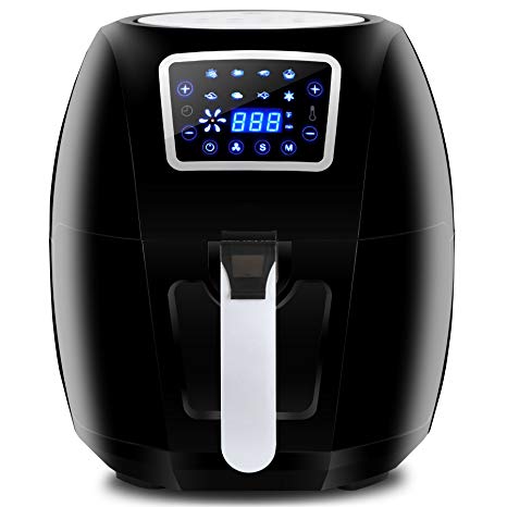 ZENY 5.8QT Air Fryer 1800W Electric Digital Air Fryer Cooking Tool For Healthy Oil Free Cooking Touch Screen Control W/Recipe Books