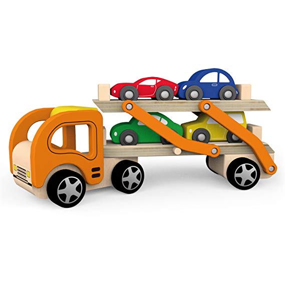 Viga Wood Car Carrier with 4 Cars