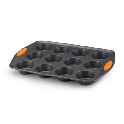 Rachael Ray Oven Lovin Non-Stick 12-Cup Muffin and Cupcake Pan Orange