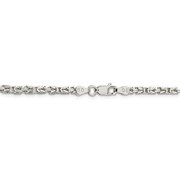 925 Sterling Silver Byzantine Chain Necklace