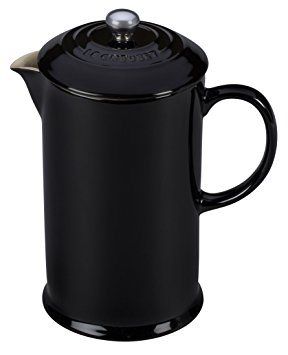 Le Creuset of America Stoneware Petite French Press, 12 oz, Black