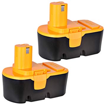 Weize 18V 3.5AH Replacement Battery for Ryobi ONE  P100 P101 P104 P105 P110 130224007 High Capacity Cordless Power Tools 18 Volt Batteries-2 PACK