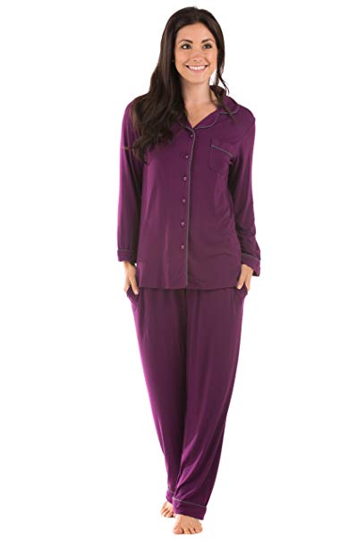 Women's Button-Up Long Sleeve Pajamas - Sleepwear set by Texere (Classicomfort)