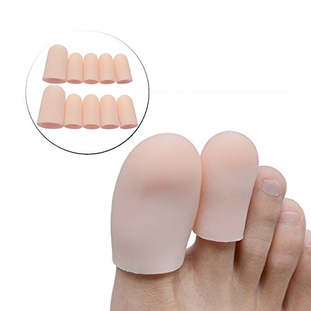 Sumifun Toe Sleeves Toe Protectors,Silicone Toe Caps,Prevent Corns,Calluses and Blisters while Softening and Soothing the Skin