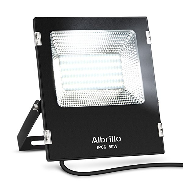 Albrillo 50W LED Flood Light Outdoor, 300W Halogen Bulb Equivalent, 4000lm, 6000K Super Bright LED Floodlight Waterproof IP66 Outdoor Security Lights