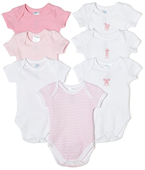 Spasilk Unisex Baby Assorted Short Sleeve Bodysuits (7-Pack)