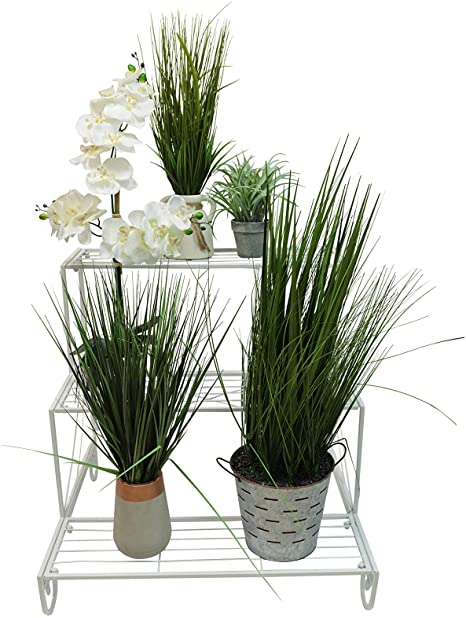it's useful. 3-Tier Decorative Plant Stand - Indoor or Outdoor Metal Plant Stand with 3 Shelves for Flowerpots and Other Items