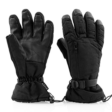 INTEY Winter Ski Gloves Waterproof Thinsulate Warm for Outdoors Cold Weather Fit Men and Women