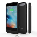 iPhone 66s Battery Case Apple MFi Certified ZeroLemon 3100mAh Slim Juicer Double Layer Extended Battery Charging Case for iPhone 66s 478243  Fits All mobile carriers of iPhone 66s - Lightning Connector Output MicroUSB Input-Black