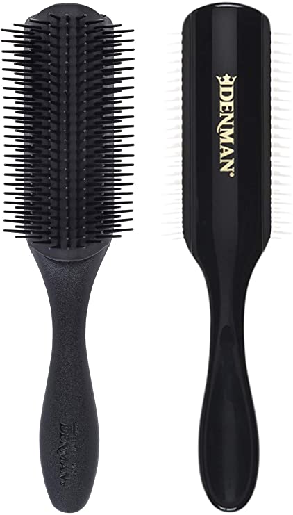 DENMAN 9 Row Styling Brush, Black, Medium