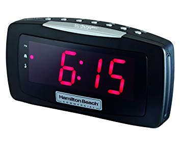 Hospitality Clock Radio Alarm Clock with Large Display and Snooze Button HCR330 by Hamilton Beach