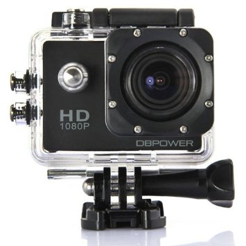 DBPOWER 1080P Waterproof Action Camera DV 12MP HD DVR Camcorder  Mounting Accessories Kit