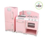 Kidkraft Retro Kitchen and Refrigerator in Pink