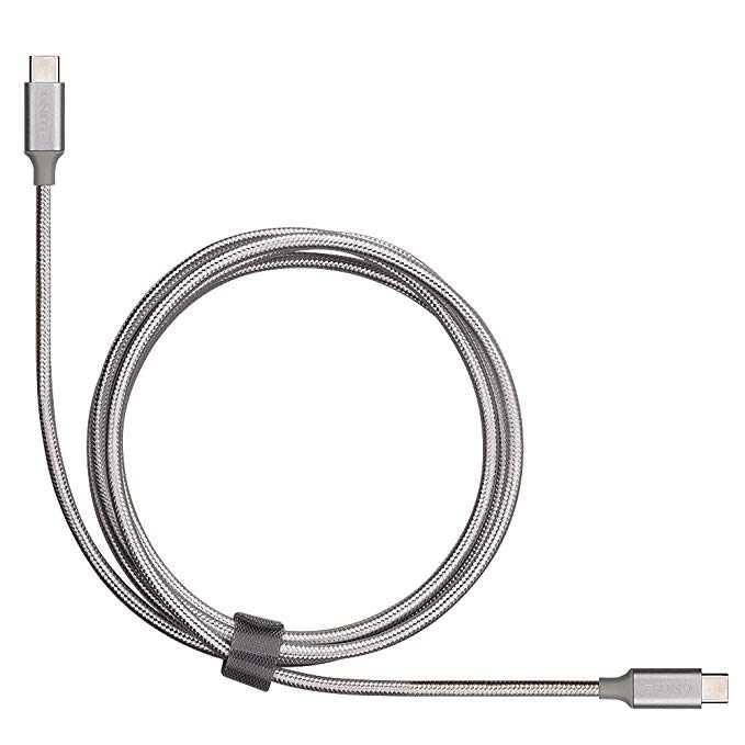 Onite Durable Braided USB Type C Charger Cord for New MacBook Pro 13 15 inch, Google Chromebook, Pixel XL, Nexus 5 X 6P, Lenovo Yoga 910 720, HP Spectre 360, EliteX2, Nintendo Switch (6.6FT, Gray)