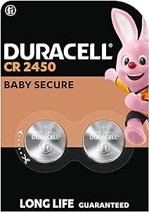 Duracell CR2450 Knopfzellen (2 Stück), CR 2450 Lithium-Knopfzellen 3 V