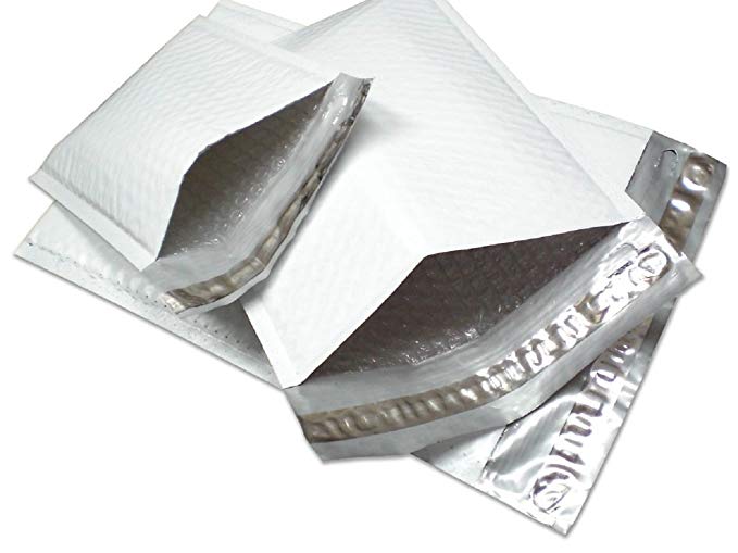 YensPackage 50 pcs #000 4 X 8 Poly Bubble Padded Envelopes Mailers 50PM#000