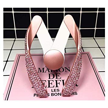 LuckySHD Crystal Rhinestone Car Mobile Phone Holder Air Vent Mount Bling Phone Stand Holder - Pink