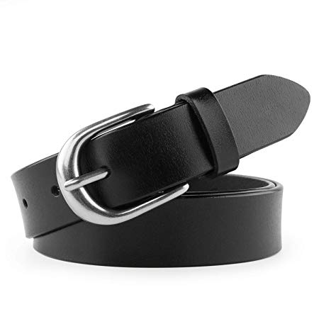 Women Leather Belt for Jeans Pants Plus Size Western Design Belt Alloy Buckle