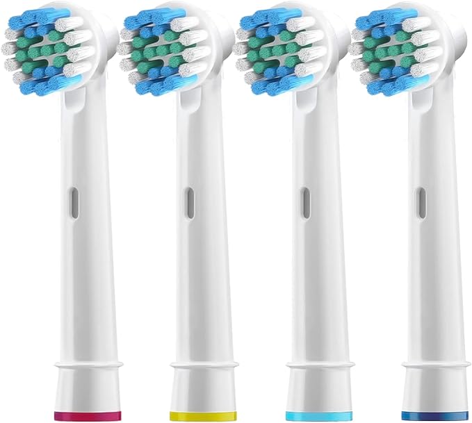 Replacement Brush Heads Compatible with Oral B Electric Toothbrush Replacement Heads Precision Brush Heads Refills for Oralb Braun Pro 1000 Sonic Clean Soft Sensitive Precision More (4 Pk)