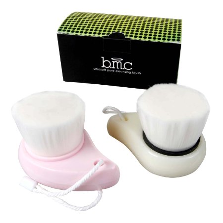 BMC 2pc Facial Skin Care Beauty Ultrasoft Pore Cleansing Spa Wash Massage Exfoliation Brush Set