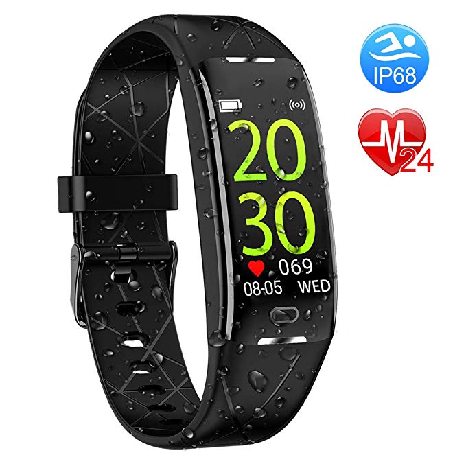 TopBest Fitness Tracker, Activity Tracker with Heart Rate Monitor, IP68 Waterproof Smart Watch Includes Step Counter, Calorie Counter, Pedometer for Men, Women, Kids