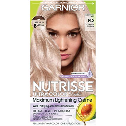 Garnier Hair Color Nutrisse Ultra Color Nourishing Hair Color Creme, Mascarpone Creme Pl2, 1 Count