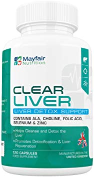 Clear Liver Cleanse | Premium Detox Support with Choline, Selenium and Kale | with Selenium to Support Thyroid Function | 120 Capsule 2 Months Full Course