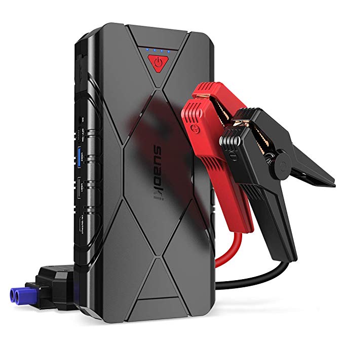 SUAOKI U18 1200A Peak 16000mAh Jump Starter (up to 7.0L Gas or 5.0L Diesel Engine) with Smart Battery Clamp and Portable Size for Emergency Start of 12V Vehicles Cars SUV Motorcycles Trucks Yacht