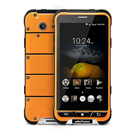 ULEFONE Rugged Tough Smartphone ARMOR, IP68 Waterproof Dustproof Shockproof 4G Android 6.0 Octa Core 4.7 Inch HD Display Outdoor Mobile, 3GB RAM 32GB ROM Dual SIM 13MP Dual Camera Unlock Phone - OTG NFC SOS Button (Orange)