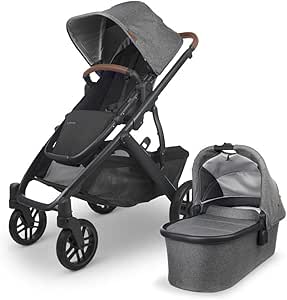 UPPAbaby VISTA V2 Stroller - GREYSON (Charcoal Melange with Black Chassis)