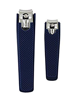 Swissco Men's Nail Clippers Set - Stainless Steel Metal With Soft Touch Grip, Fingernails, Toenails, With Sharp Nail Cutter & Nail Filer