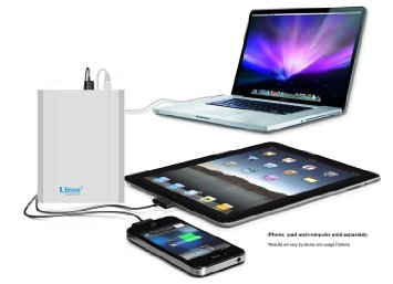 Lizone Extra Pro USB Power Bank Aluminum UniBody for Laptop and Smartphones - 40000mAh Silver