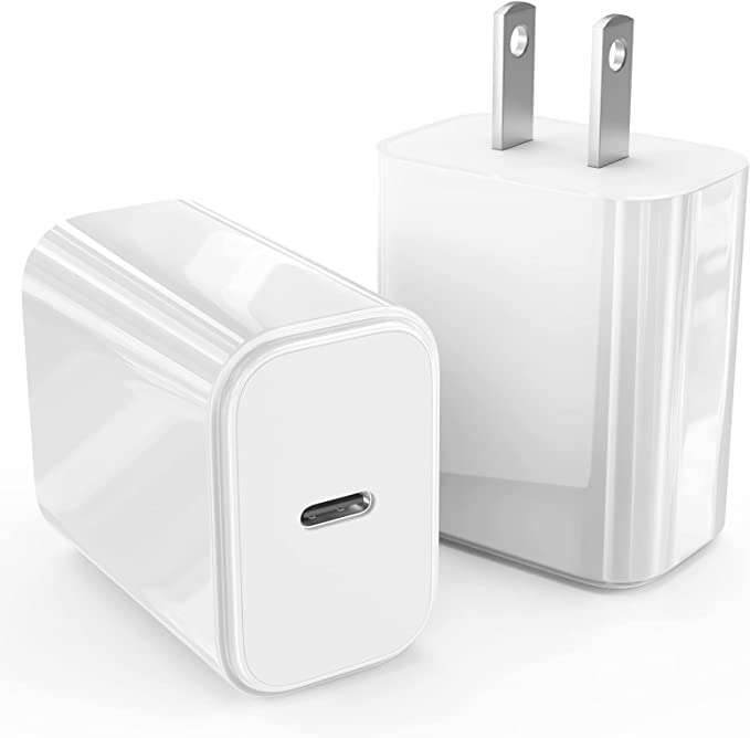 JSAUX 20W USB-C Power Adapte [2 Pack] iPhone 14/13 Fast Charging PD 3.0 Type C Charger Block Compatible with iPhone 14/14 Plus/14 Pro/14 Pro Max, iPhone 13/12/11 Pro Max/SE, iPad Pro/Air, AirPods Pro