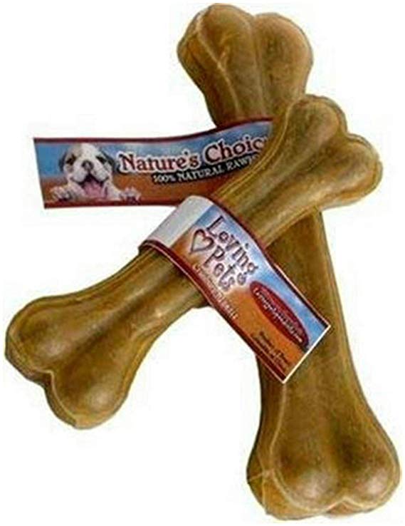 Loving Pets Nature's Choice Rawhide Pressed Bone Dog Chews, 12 Inch, 5 Pack