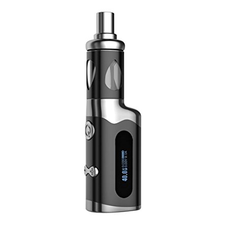 ieGeek Mini Q1 40W Vape / Electronic Cigarette, Sub Ohm Atomizer with Heat Insulation Mouthpiece and Dense Smoke, E-cigarette MOD with OLED Screen TC/Power Mode for Abstainer and Amateur - Black