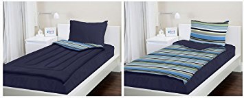 Zipit Bedding Set, Navy Stripes - Twin