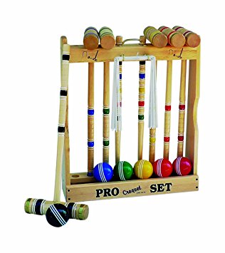Amish-Crafted Deluxe Maple-Wood Croquet Game Set, 6 Player