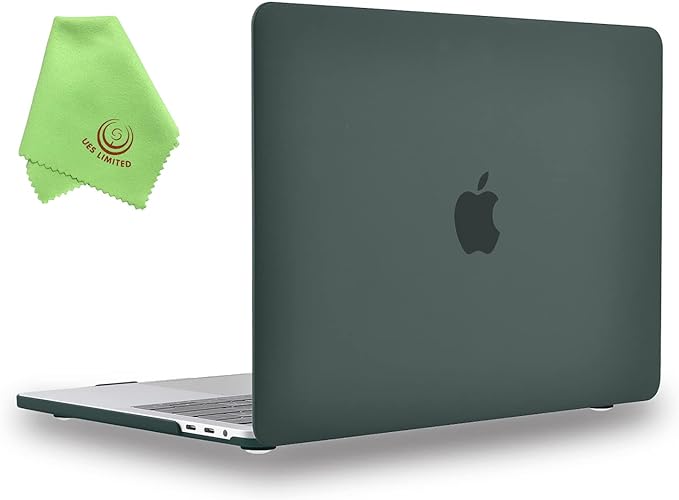 UESWILL Compatible with MacBook Pro 13 inch 2016-2022, Model A2338 M2 M1 A2289 A2251 A2159 A1989 A1706 A1708 Touch Bar USB-C, Matte Hard Shell Case Cover, Midnight Green